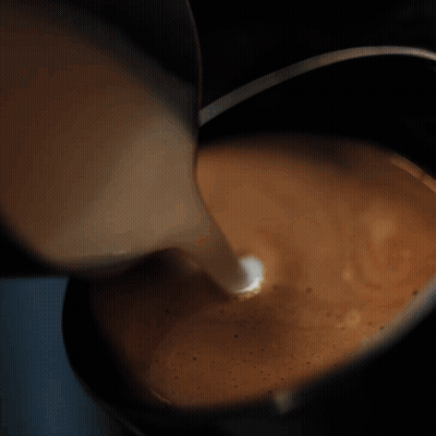 A Cup Of Coffee With The Words Hoffentlich Hast Du Genug Kaffee Written On It GIF