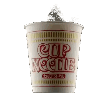 A Cup That Says Cup Noodle On It Sticker