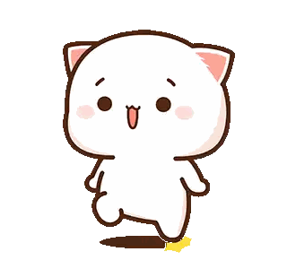 A Cute Cartoon Cat Is Walking On A White Background And Making A Funny Face . Sticker