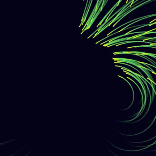 A Dark Background With Green And Yellow Lines GIF