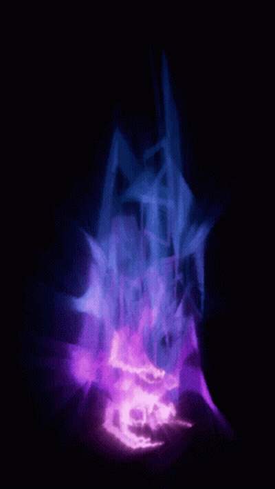 A Dark Background With Purple And Blue Lights Coming Out Of The Center GIF