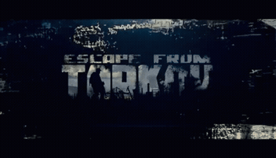 A Dark Background With The Words Escape From Tarkov GIF