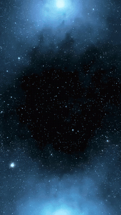 A Dark Blue Background With Lots Of Stars And A Few Clouds GIF