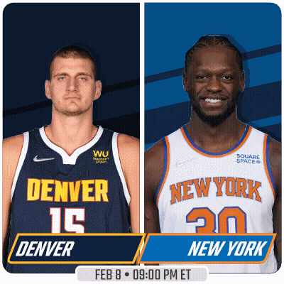 A Denver And New York Basketball Game Is Scheduled For Feb 8Th GIF