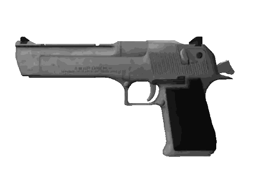 A Desert Eagle Pistol With A Black Grip Sticker