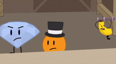 A Diamond A Top Hat And A Banana Are Cartoon Characters GIF