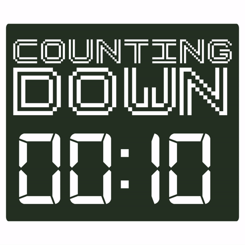 A Digital Clock That Says Counting Down At 00:00 GIF