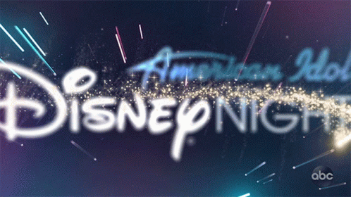 A Disney Night Logo With A Purple Background GIF