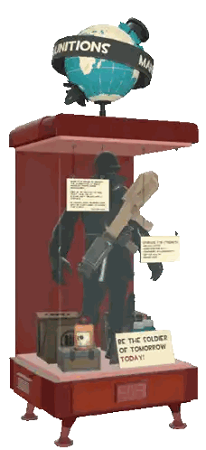 A Display Case With A Soldier And A Sign That Says Re The Soldiers Of Tomorrow Today Sticker