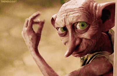 A Dobby From Harry Potter Is Making A Funny Face GIF