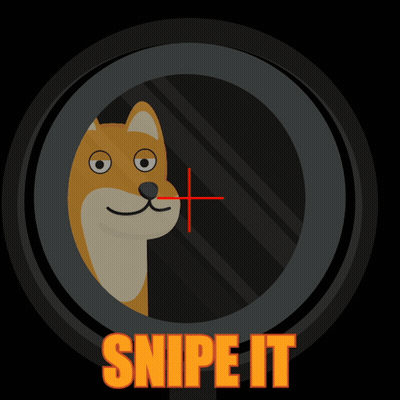 A Dog Is Looking Through A Scope With The Words Snipe It Written Below It GIF