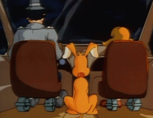 A Dog Is Sitting In The Cockpit Of A Plane GIF