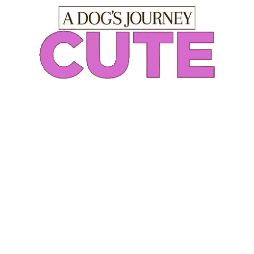 A Dog 'S Journey Cute Advertisement With A Brown And White Dog Sticker
