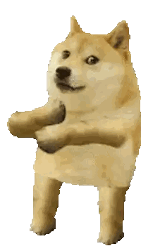 A Dog That Looks Like A Cartoon Character Is Standing On Its Hind Legs Sticker