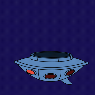 A Dog Wearing Headphones Is Flying In A Spaceship GIF