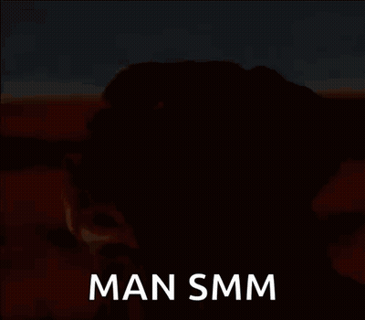 A Dog With The Words Man Smm Written On It GIF