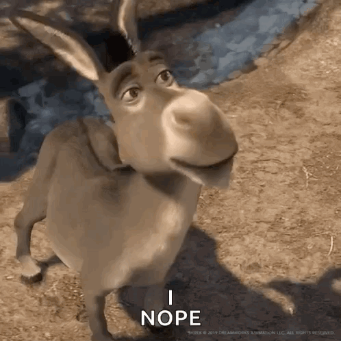 Donkey From Shrek Standing In Dirt GIF
