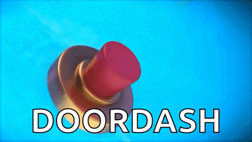 A Door Knob With The Word Doordash Written On It GIF