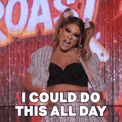 A Drag Queen Says " I Could Do This All Day " On Stage GIF