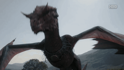 A Dragon Is Flying In The Air With A Hbo Logo In The Background GIF