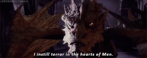 A Dragon With The Words I Instill Terror In The Hearts Of Men GIF