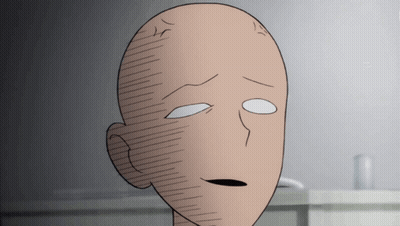 A Drawing Of A Bald Head With White Eyes GIF