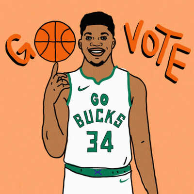 A Drawing Of A Basketball Player Wearing A Go Bucks 34 Jersey GIF