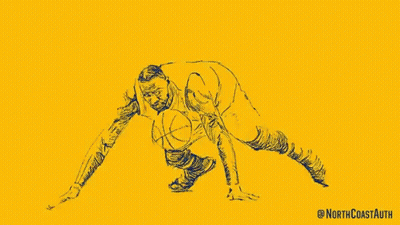 A Drawing Of A Basketball Player With The Number 23 GIF