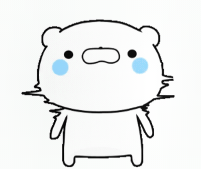 A Drawing Of A Bear With A Blue Eye GIF