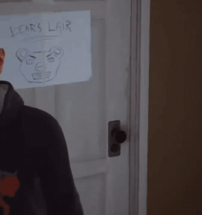 A Drawing Of A Bear With The Words " I Ears Lair " On It GIF