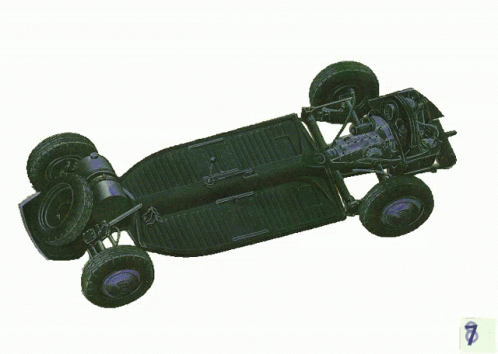 A Drawing Of A Black Car With The Number 1 On The Bottom GIF