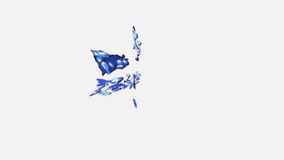 A Drawing Of A Blue And Red Star With The Number 15 In The Center GIF