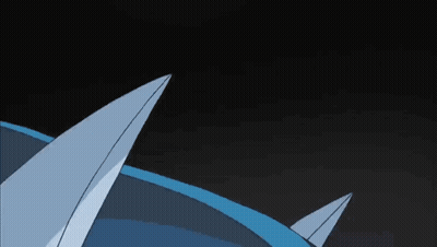 A Drawing Of A Blue And White Object On A Dark Background GIF