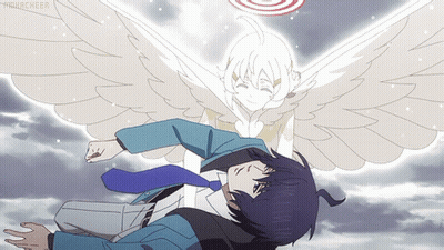 A Drawing Of A Boy And A Girl With Wings And The Word Awareness On The Bottom Right GIF