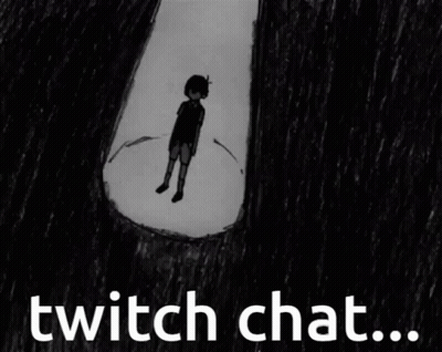 A Drawing Of A Boy Covering His Face With His Hands And The Words Twitch Chat GIF