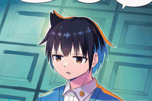 A Drawing Of A Boy With A Cat Ear GIF