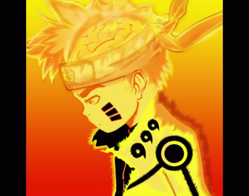A Drawing Of A Boy With A Headband And A Symbol On His Chest GIF