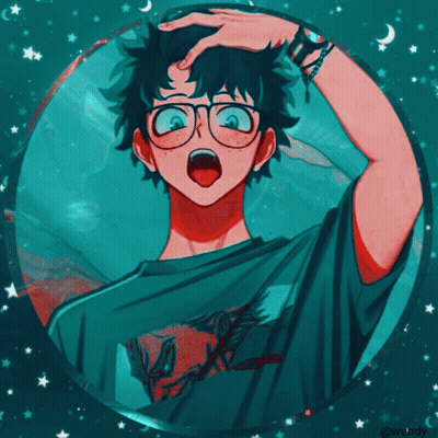 A Drawing Of A Boy With Glasses And A T-Shirt With A Fox On It GIF