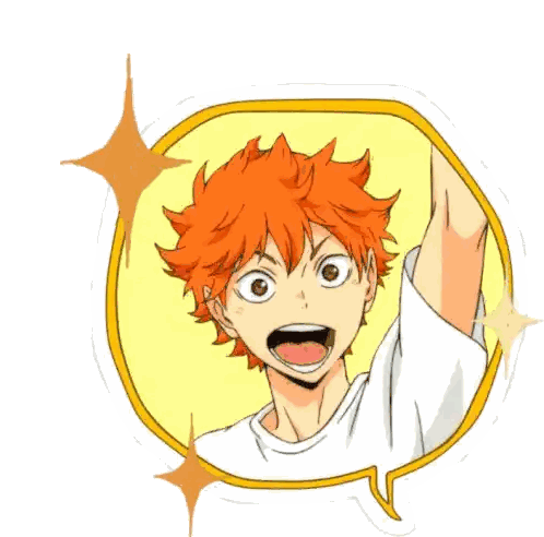A Drawing Of A Boy With Orange Hair And A Speech Bubble Around Him Sticker