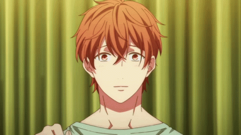 A Drawing Of A Boy With Orange Hair GIF
