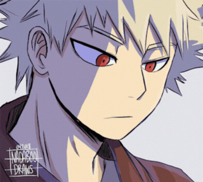 A Drawing Of A Boy With Red Eyes And The Year 2018 On The Bottom Left GIF