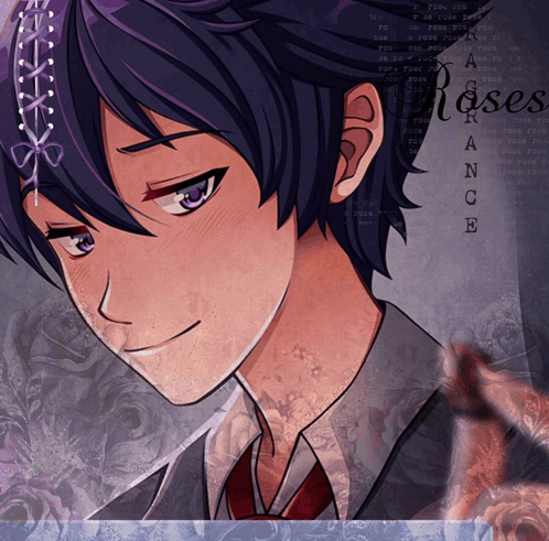 A Drawing Of A Boy With The Word Roses Written On It GIF