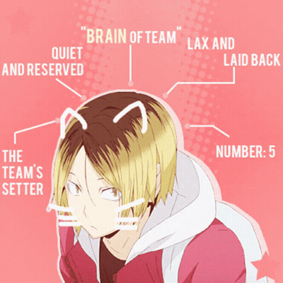 A Drawing Of A Boy With The Words " Brain Of Team " Lax And Laid Back Above Him GIF