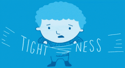 A Drawing Of A Boy With The Words " Tightness " Written On It GIF