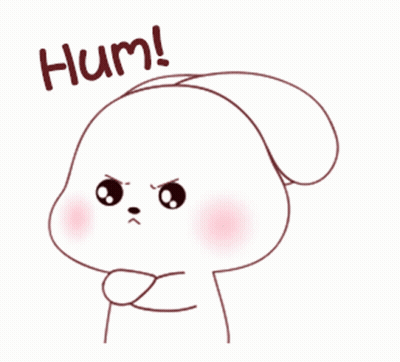 A Drawing Of A Bunny With The Words Hum Written Above It GIF
