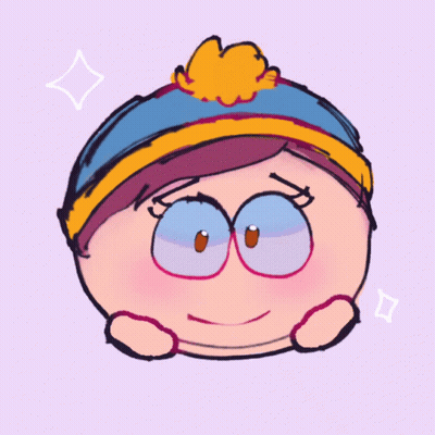 A Drawing Of A Cartoon Character With A Blue Hat And Yellow Pom Pom GIF