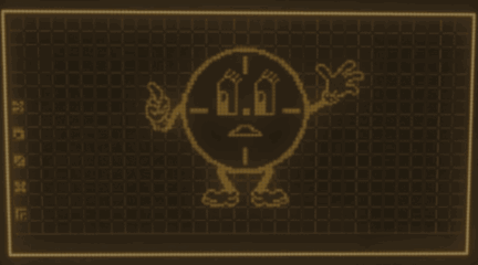 A Drawing Of A Cartoon Character With A Face That Says ' A.a. ' On It GIF
