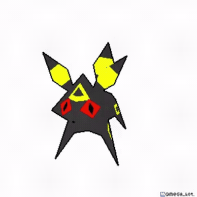 A Drawing Of A Cartoon Character With A Red Heart In The Middle GIF