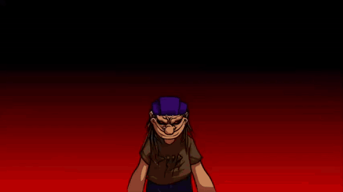A Drawing Of A Cartoon Character With A Very Angry Face GIF