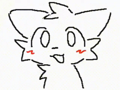 A Drawing Of A Cartoon Character With Red Eyes GIF